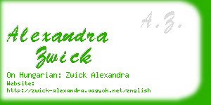 alexandra zwick business card